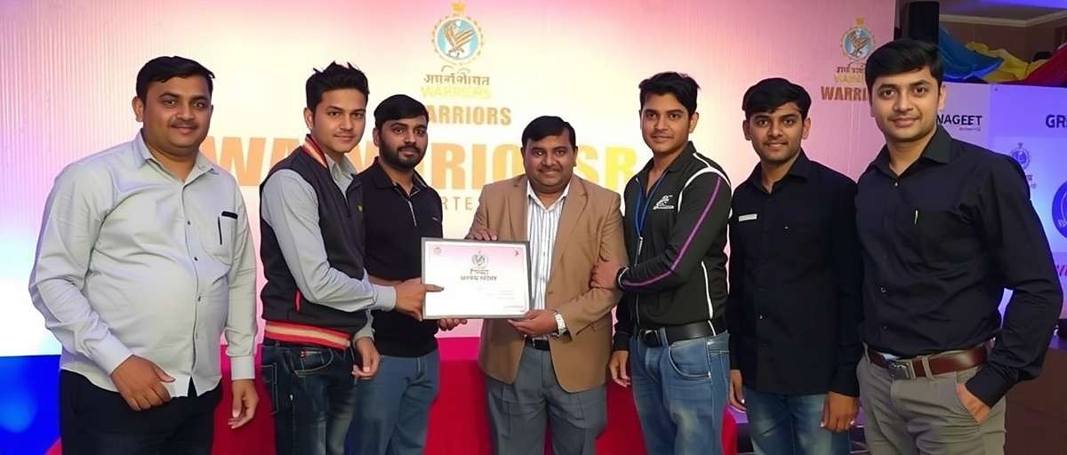 Bengaluru Warriors Award Winning Team Bengaluru Warriors team receiving gaming award at a ceremony
