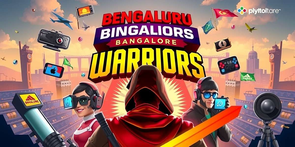 Bengaluru Warriors Official Cover Bengaluru Warriors game cover showing Bangalore cityscape with gamers and tech elements
